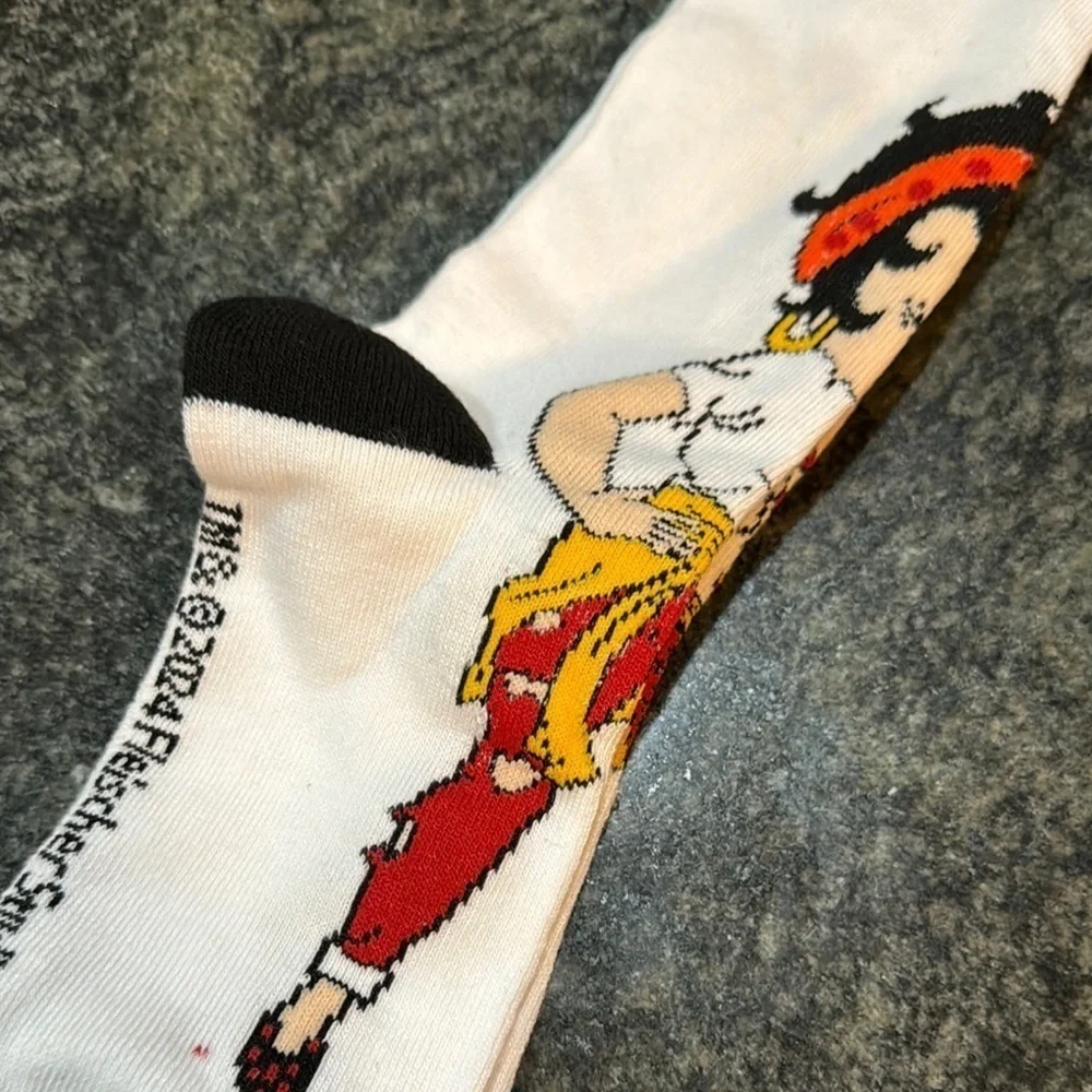 Betty Boop Crew Socks - White and Black